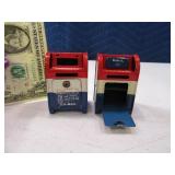 (2) Tin Metal US MAIL Box Stamp Dispensers