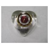 Villeroy&Boch 3" HEART Crystal Paperweight Clock A