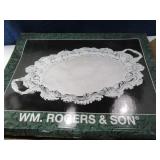 New ROGERS 22x16 Silverplated Footed Tray $ 3of3