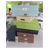 (10) CardboardLike Storage Boxes Paper/Pics 20"ish