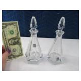 (2) Stunning MARC AUREL 7" Glass Creut Crystal Dec