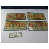 (4) Centennial Colorado License Plates