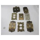 (8) MidCentury Metal Switch/Electric Plate Covers