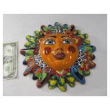 12" Bright Terra Cotta SUN Wall Decor