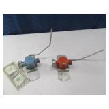 (2) Vtg Metal Walking Sprinkler InLine Shutoffs