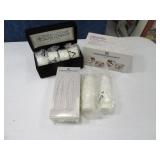 (2) new International Silver S&P +Napkin Rings 1o2