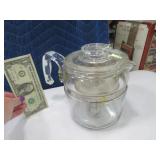 Vtg Glass PYREX Coffee Pot