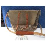 Vtg GOERTZEN Leather 13" Handbag Carry Bag
