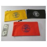 (3) New KLEIN 12x6 Canvas StoreAll Bags AA