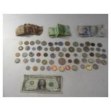 Asst Foreign Coins & Money