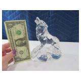 BLEIKIRISTALL 5" Crystal Glass HOWLING WOLF rare?