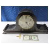 Antique 20" Wooden Mantle Clock *running*