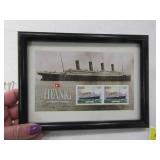 TITANIC Collectible 6" framed Stamp Set