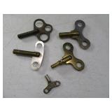 (5) early Clock-Type Metal Winding Keys