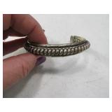 early Pawn Silver Rope Intricate Bracelet signed