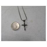 Sterling early Cross Pendant & 16" Necklace