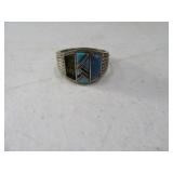sz13 Sterling Ring AS IS missing stone ZuniLook