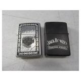 (2) ZIPPO Lighters Harley~Jack AS IS