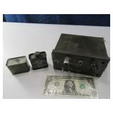 (3) Metal vintage Military Items Tins & Control
