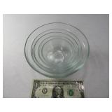 5pc small Glass Nesting Mix Bowl SET 6.5"~3.5"