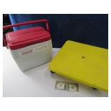 (2) Poly 15" Floor Mover Dolly & Coleman "8" Colr