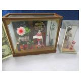 (2) Oriental Vintage Shadow Box Scenees 12"/3"