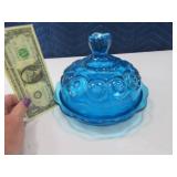 Pretty Bright Blue 7" Covered Estate Glass