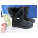 UGG sz7 Black Supersoft Boots w/ bling