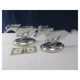 (2) Alum FORD MUSTANG 11" Tabletop Figures