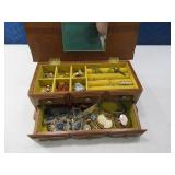 10" Wood Jewelry Box w/ Random Contents