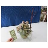 BIRD GARGLERS Whimsical Pottery 11" Figure $