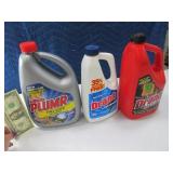 (3) full jugs DRAIN Drain Cleaner