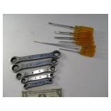 11pc Hand Tools XCELITE Scwdrvr & Ratchet Wrenches