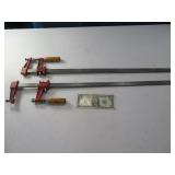 (2) 28" B&C Metal Shop Clamps