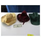 (3) Vintage Felt / Wool Hats
