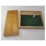 (2) Vtg Continuous Track Cribbage & Dice Game