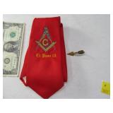 Vintage MASONIC NeckTie & Tie Tack Pin