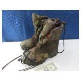 ROCKY Mens sz9M Camo Hunting Insulated Boots EXC