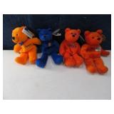 (4) Denver & Broncos BeanieBaby Type Bears
