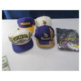 (5) MINNESOTA VIKINGS Ball Caps Hats & New Shirt