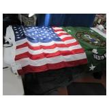 (2) US ARMY & USA Nylon Flags EXC