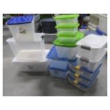 (14) asst Clear Storage Tubs w/ Lids