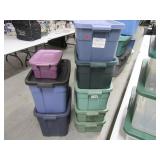 (8) Rubbermaid asst Storage Tubs w/ Lids