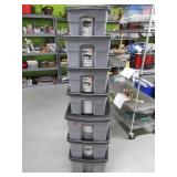 (7) DURA BOX Poly Storage Tubs asst