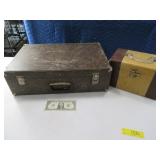 (2) Vintage Carry Suitcases Storage