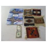 (6) SouthWest 4" Mini Rugs & Mendoza Cards