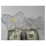 (2) NACHTMANN Crystal Butterfly Trinket Boxes