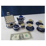 POLAND Pottery Mini Tea Type SET 15pc NEAT BB