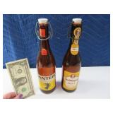 (2) 11" German Early FlipTopLid Beer Bottles Rare?
