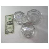 (3) Crystal Glass VILLEROY/BOCH Trinket Boxes